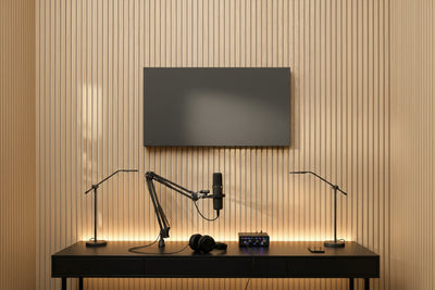 Two-Pack Felt Right Oak Latte Wood Slat Panels