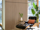 Two-Pack Oak Black Wood Slat Wall