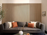 Two-Pack Oak Black Wood Slat Wall