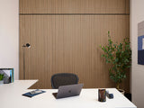 Two-Pack Oak Black Wood Slat Wall