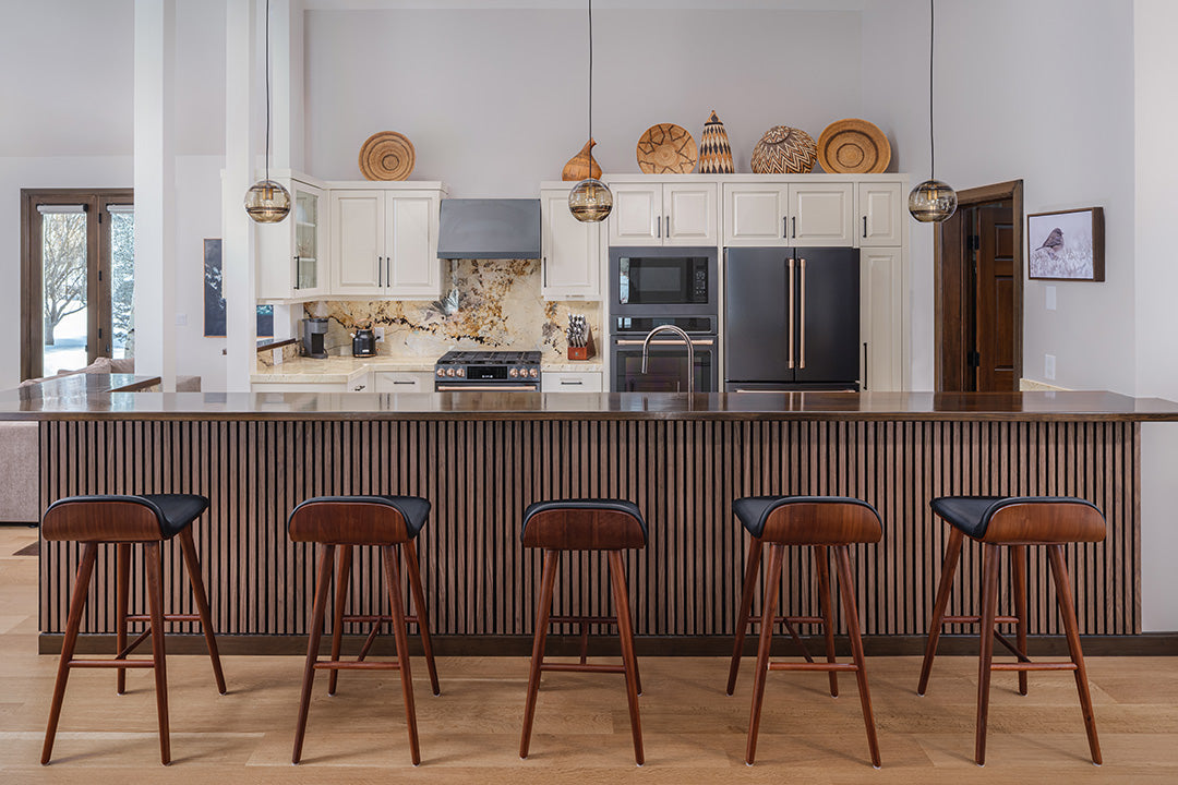 Walnut Wood Slat Wainscoting